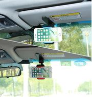車用スマホホルダー クリップ式 車載 360度回転 取り付け簡単 サンバイザー 挟む スマートフォンホルダー 携帯ホルダー カー用品 カーアクセサリー 便利