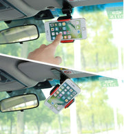 車用スマホホルダー クリップ式 車載 360度回転 取り付け簡単 サンバイザー 挟む スマートフォンホルダー 携帯ホルダー カー用品 カーアクセサリー 便利