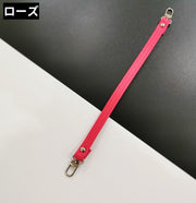 バッグストラップ レディース 女性 30cm 黒 白 ピンク ローズ色 レザー調 フェイクレザー PU シンプル 手芸 ハンドメイド DIY 手作り バッグ 持ち手 取り付け 付け替え