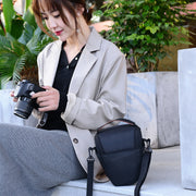 カメラバッグ 一眼レフ用 カメラケース ファスナー ハンドストラップ ショルダーストラップ 持ち手付き 肩掛け カメラ収納 レンズ収納 持ち運び シンプル