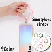 スマホストラップ スマホ用リストストラップ 挟むだけ 挟むタイプ プレート スター 星 スマホアクセサリー スマホ周辺雑貨 チャーム カジュアル ポップ かわいい キュート おしゃれ ペアルック お揃い