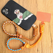 スマホストラップ ハンドストラップ 手首 手ぶら 落下防止 紛失防止 挟むだけ 調節可能 ロープ 紐 可愛い おしゃれ カラフル バイカラー スマートフォン 携帯電話