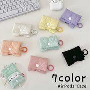 イヤホンケースカバー AirPods Pro エアーポッズケース 保護ケース エアーポッズ収納 ミニポーチ 丸カン 傷防止 汚れ防止 持ち運び イヤホンアクセサリー ハート ステッチ スナップボタン やわらかい 単色 シンプル かわいい キュート 持ち歩き 携帯 オフホワイト 黄 ピンク 橙 緑 紫 黒