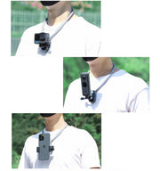 首掛け式マウント スマホ用 GoPro用 ストラップ スマホホルダー ゴープロ アクションカメラ用 手ぶらで撮影 便利 ハンズフリー 動画撮影 360°回転 スマホホルダー 両手が使える 落下防止 iPhone android ネックレス式