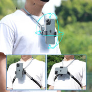 首掛け式マウント スマホ用 GoPro用 ストラップ スマホホルダー ゴープロ アクションカメラ用 手ぶらで撮影 便利 ハンズフリー 動画撮影 360°回転 スマホホルダー 両手が使える 落下防止 iPhone android ネックレス式