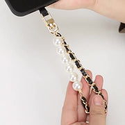 スマホストラップ 携帯ストラップ スマホアクセサリー ショートストラップ チェーンストラップ パール調 スマートフォン 傘 杖 ステッキ 印鑑 工具 携帯用 落下防止 モバイルストラップ おしゃれ かわいい