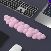 リストレスト PC関連雑貨 PC周辺アクセサリー パソコン関連雑貨 パソコン周辺アクセサリー オフィス雑貨 防滑 滑り止め 横長 幅広 キーボード用 雲 無地 ブラック ホワイト ピンク カジュアル ポップ 可愛い キュート おしゃれ