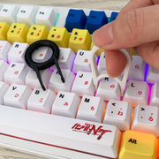 キートップ引き抜き工具 メカニカルキーボード用 2in1 両用 キーキャッププラー スイッチプラー 取り外し 交換 メンテナンス 便利 掃除 清掃 簡単 パソコン PC ゲーミングキーボード 白 黒