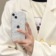 iPhone用ケース iPhone用カバー スマホケース スマホカバー ホロフィルム ホログラム 蝶 立体 3D 透明 クリア 落下 保護 傷防止 耐衝撃 衝撃吸収 アイフォン かわいい おしゃれ