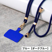 ネックストラップ スマホストラップ ストラップホルダー付き ロング 首掛け 肩掛け 斜め掛け 紐 落下防止 紛失防止 挟むだけ 簡単装着 携帯ストラップ スマホアクセサリー