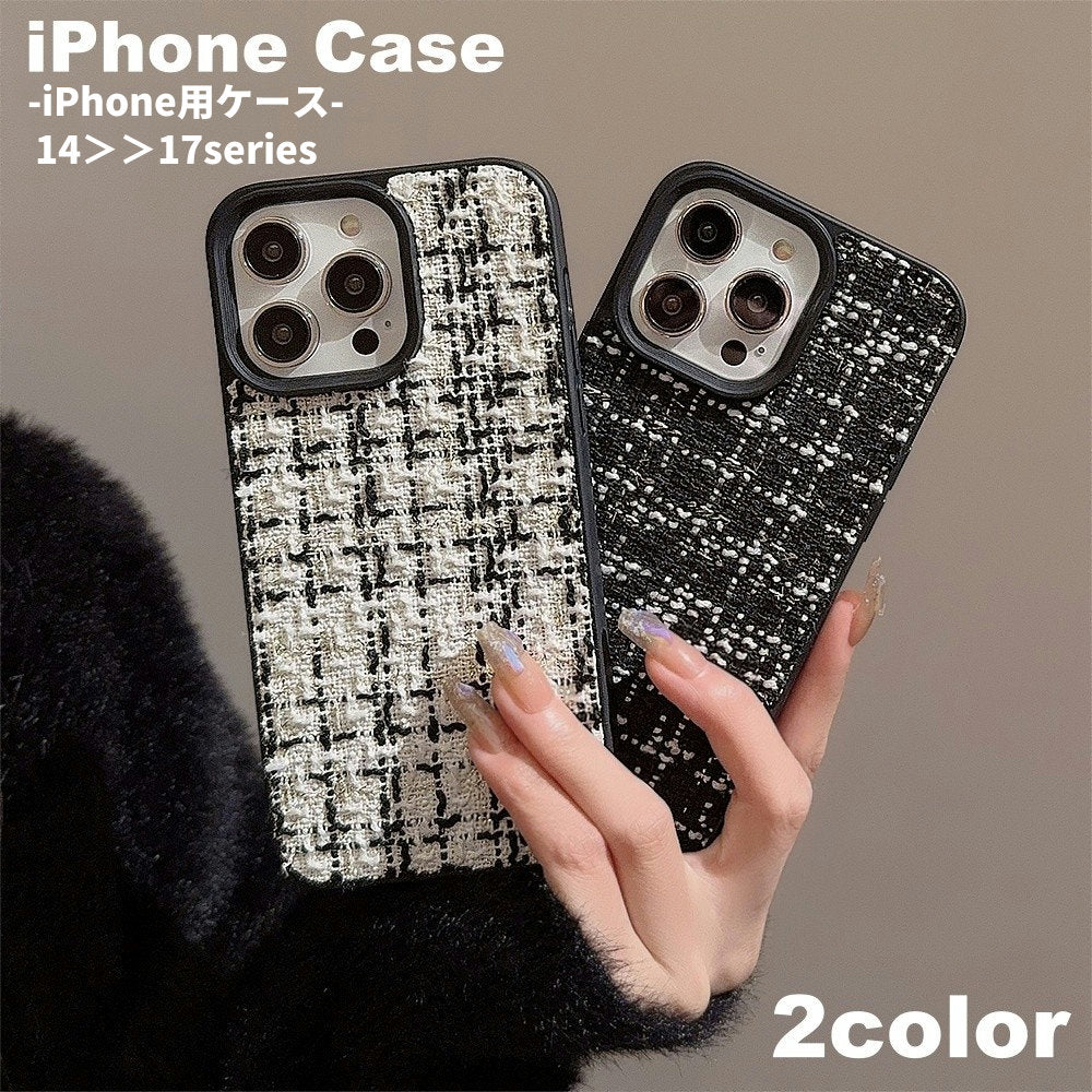 iPhone用ケース スマホカバー アイフォン用ケース スマホケース 汎用型 背面保護 傷防止 ツイード調 おしゃれ かわいい スマートフォンケース アイフォーン用 携帯カバー 保護ケース 大人上品 きれいめ レディース 女性用 婦人用