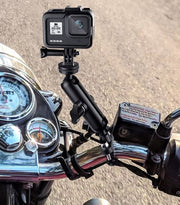 GoPro用マウント クランプ カメラスタンド スマホホルダー 自転車 オートバイ バイク 4分の1インチネジ ブラケット 固定