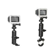 GoPro用マウント クランプ カメラスタンド スマホホルダー 自転車 オートバイ バイク 4分の1インチネジ ブラケット 固定