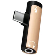イヤホン変換アダプター 3.5mm USB タイプC Type-C 2in1 シンプル コンパクト 持ち運び 持ち歩き スマホ スマートフォン 携帯 充電 音楽鑑賞 アダプター