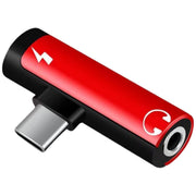 イヤホン変換アダプター 3.5mm USB タイプC Type-C 2in1 シンプル コンパクト 持ち運び 持ち歩き スマホ スマートフォン 携帯 充電 音楽鑑賞 アダプター