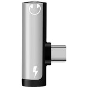 イヤホン変換アダプター 3.5mm USB タイプC Type-C 2in1 シンプル コンパクト 持ち運び 持ち歩き スマホ スマートフォン 携帯 充電 音楽鑑賞 アダプター