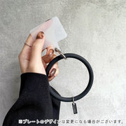 スマホストラップ ハンドストラップ スマホアクセサリー リストストラップ スマートフォン 手首掛け 挟むだけ シンプル 単色