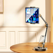 スマホスタンド タブレットホルダー ロング 卓上 回転 伸縮 ロングアーム スマートフォン iPhone iPad 調節可能 動画 映画鑑賞 読書 撮影 会議 便利アイテム