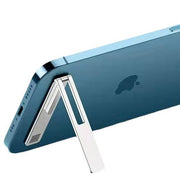 スマホスタンド 単品 1個 スマホ用品 折りたたみ 折り畳み 貼り付け 粘着式 コンパクト 薄型 スリム マグネット開閉 角度調節可能 小さめ 縦置き 横置き 無地 ブラック シルバー シンプル 便利