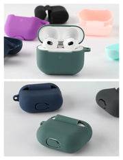 AirPods3 第三世代 エアーポッズ ケース カバー シリコン 保護 耐衝撃 イヤホン収納 軽量 カラビナ キズ防止 落下防止