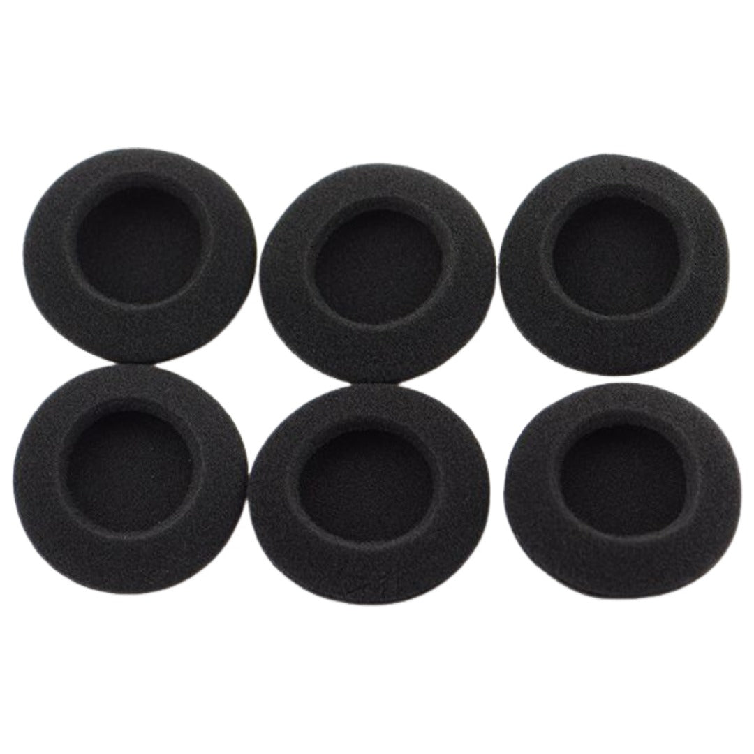 ヘッドホン交換用 イヤーパッド 6枚セット 55mm 両耳 カバー クッション スポンジ イヤホン ヘッドフォン ブラック 黒色