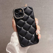 iPhone用ケース アイフォン用ケース アイフォン用カバー レディース キルティング風 キラキラ 大人可愛い スマホカバー 背面保護 傷防止 おしゃれ かわいい フェミニン エレガント 女性 婦人 スマートフォンケース アイフォーン用