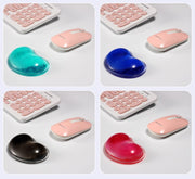 リストレスト リストパッド アームレスト マウス操作用 パソコン PC周辺用品 手首用 クッション 在宅勤務 在宅ワーク パソコン仕事 シリコン おしゃれ かわいい ハート型 ビーン型 マメ型 キャンディカラー