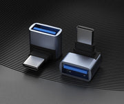 変換アダプター Type-C to Type-A L字型 ストレート型 USB3.0 コネクタ 充電 データ転送 PCアクセサリー コンパクト 持ち運び ポータブル スマートフォン 携帯 タブレット