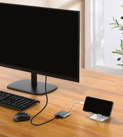 変換コネクタ 単品 1個 3in1 3ポート Type-C USB3.0 PD HDMI 充電 変換アダプタ データ転送 ポート増設 拡張 軽量 コンパクト 小型 映像 出力 パソコン ゲーム PC カメラ スマホ スマートフォン タブレット 周辺機器
