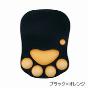 マウスパッド リストレスト付き ハンドレスト 一体型 手首サポート 滑り止め付き 肉球 ブラック かわいい おしゃれ カラバリ豊富 パソコン用品 パソコン周辺機器