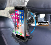 スマホホルダー タブレットホルダー 車載 車用 取付簡単 後部座席 ヘッドレスト クリップ式 360度回転 iPad iPhone