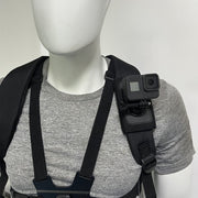 バックパックマウント リュックストラップマウント GoPro用 アクションカメラ用 スマホ用 固定 取り付け簡単 1/4ネジ対応 360度回転 ハンズフリー撮影 POV撮影 アウトドア 登山 サイクリング リュックベルト取り付け用 J型台座固定 ゴープロ用