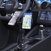 スマホホルダー 車用 2台同時 車載ホルダー スマホスタンド 角度調整 取付け簡単 自由調節 カップホルダー差し込み 車内 携帯ホルダー 車用品 カーグッズ