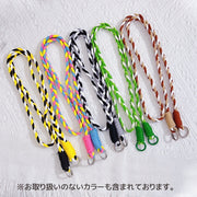 ネックストラップ ショルダーストラップ スマホストラップ 肩紐 ネックホルダー スマホアクセサリー 首掛け ロング 三つ編み 落下防止 紛失防止 スマートフォン かわいい おしゃれ カジュアル カラバリ豊富