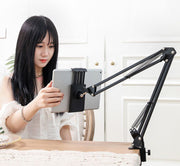 スマホスタンド スマホホルダー ロングアーム スマートフォン タブレット 伸縮 折りたたみ 調節可能 固定 寝ながら 勉強 読書 ゲーム 鑑賞 会議 便利