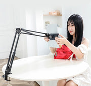 スマホスタンド スマホホルダー ロングアーム スマートフォン タブレット 伸縮 折りたたみ 調節可能 固定 寝ながら 勉強 読書 ゲーム 鑑賞 会議 便利