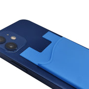スマホ用カードポケット 収納ポケット カードケース ホルダー 背面ポケット 貼り付け 粘着式 スマートフォン 携帯用 カード入れ シリコン スリム 薄型 シンプル 便利 無地 単色 ICカード 定期