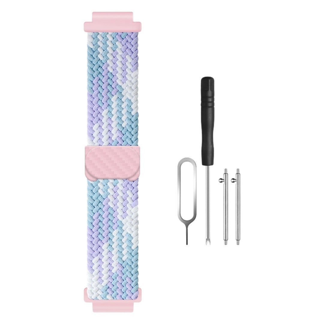 スマートウォッチバンド スマートウォッチベルト ジュニア キッズ 子供 女の子 男の子 XiaomiMiRabbit用 16mm 20mm バネ棒2本+バネ棒外し+SIMピン付き 洗える 編み込み 調節可能 マグネット 磁石 おしゃれ シンプル 交換 取り替え 付け替え