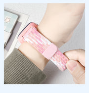 スマートウォッチバンド スマートウォッチベルト ジュニア キッズ 子供 女の子 男の子 XiaomiMiRabbit用 16mm 20mm バネ棒2本+バネ棒外し+SIMピン付き 洗える 編み込み 調節可能 マグネット 磁石 おしゃれ シンプル 交換 取り替え 付け替え