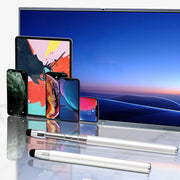 タッチペン 指示棒 2way 一体型 ハンドポインター 指差し棒 伸縮式 伸びる スマホ タブレット iPhone ホワイトボード 黒板 会議 ゲーム お絵描き スマホ用品 事務用品 無地 ブラック シルバー ローズゴールド ライトブルー