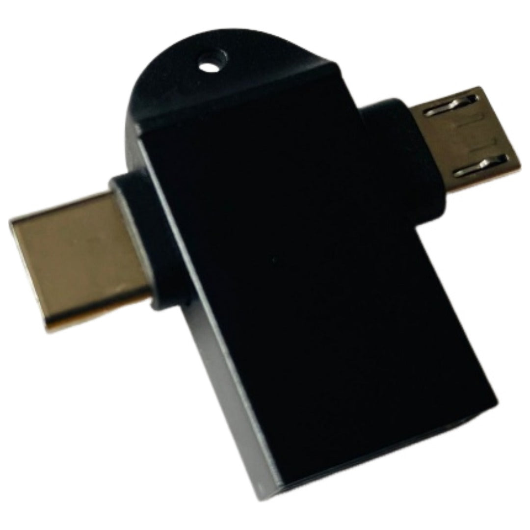 OTGケーブル ストラップ付き 2in1 MicroUSB／Type-C to USB変換アダプター USB3.0 充電 通信 データ転送 スマホ タブレット