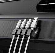ケーブルホルダー マグネット式 ケーブルクリップ 磁石 整理用品 パソコン スマホ イヤホン 充電コード コードホルダー 配線 収納 ケーブルオーガナイザー 車内 デスク回り ブラック 黒