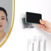 スマホスタンド 壁掛け スマホホルダー 充電スタンド スマートフォンスタンド 壁取り付け 粘着シール 工事不要 おしゃれ 半透明 かわいい