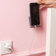 スマホスタンド 壁掛け スマホホルダー 充電スタンド スマートフォンスタンド 壁取り付け 粘着シール 工事不要 おしゃれ 半透明 かわいい