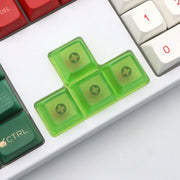 キーキャップ メカニカルキーボード用 同色4個セット 交換用 PCアクセサリー パソコン周辺機器 おしゃれ かわいい シンプル