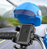 スマホホルダー 自転車用 バイク用 スマホスタンド ヘルメット付き 日除け 雨避け 携帯ホルダー スマホケース バイク 自転車 マウンテンバイク アクセサリー 取り付け簡単 ツーリング サイクリング アウトドア