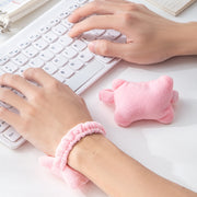 リストレスト 単品 PC マウス バンド付き マウスクッション 1個 パソコン ふわふわ 柔らかい シンプル 無地 かわいい おしゃれ 負担軽減 デスクワーク テレワーク 便利グッズ