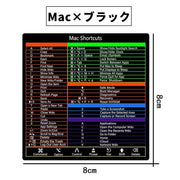 ショートカットキーステッカー 同デザイン2枚セット キーボードアクセサリー パソコンアクセサリー シール キーボード PC Windows用 Mac用 lightroom word excel 便利 貼付け