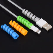 ケーブルプロテクター 20個セット スマホ関連雑貨 スマホ用アクセサリー スマホ周辺雑貨 生活雑貨 日用雑貨 摩耗防止 ダメージ軽減 ツイスト 渦 無地 シンプル カジュアル ポップ 可愛い キュート おしゃれ