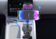 スマホホルダー ドリンクホルダー設置 車載 車用 携帯ホルダー 角度調整可能 360度回転 タブレット スマホ カーアクセサリー 運転席 助手席 後部座席 簡単設置 便利 ナビ 動画視聴 音楽 車載ホルダー